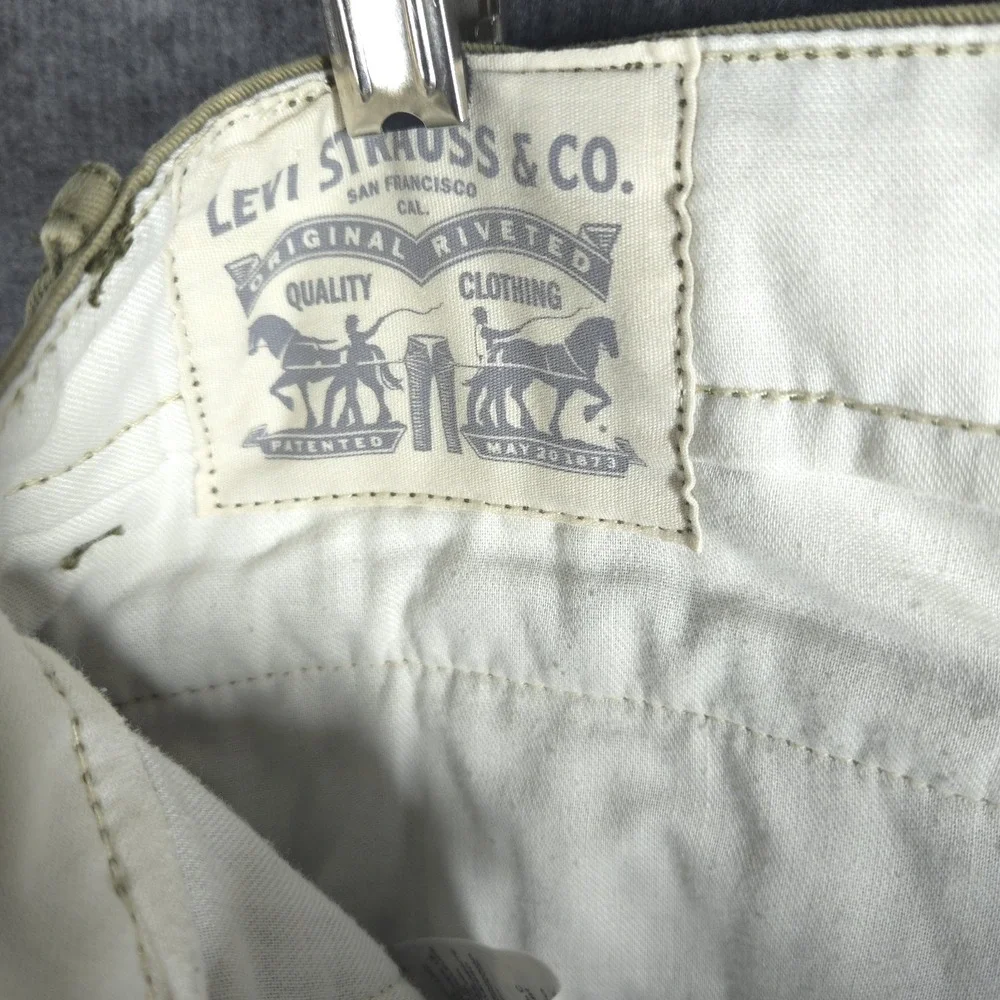 Levi Mens Cargo Shorts W38 Olive Green Military Utility‎ Relaxed Fit Gorpcore